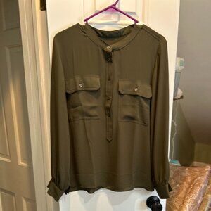 Loft Size M Olive Green Blouse